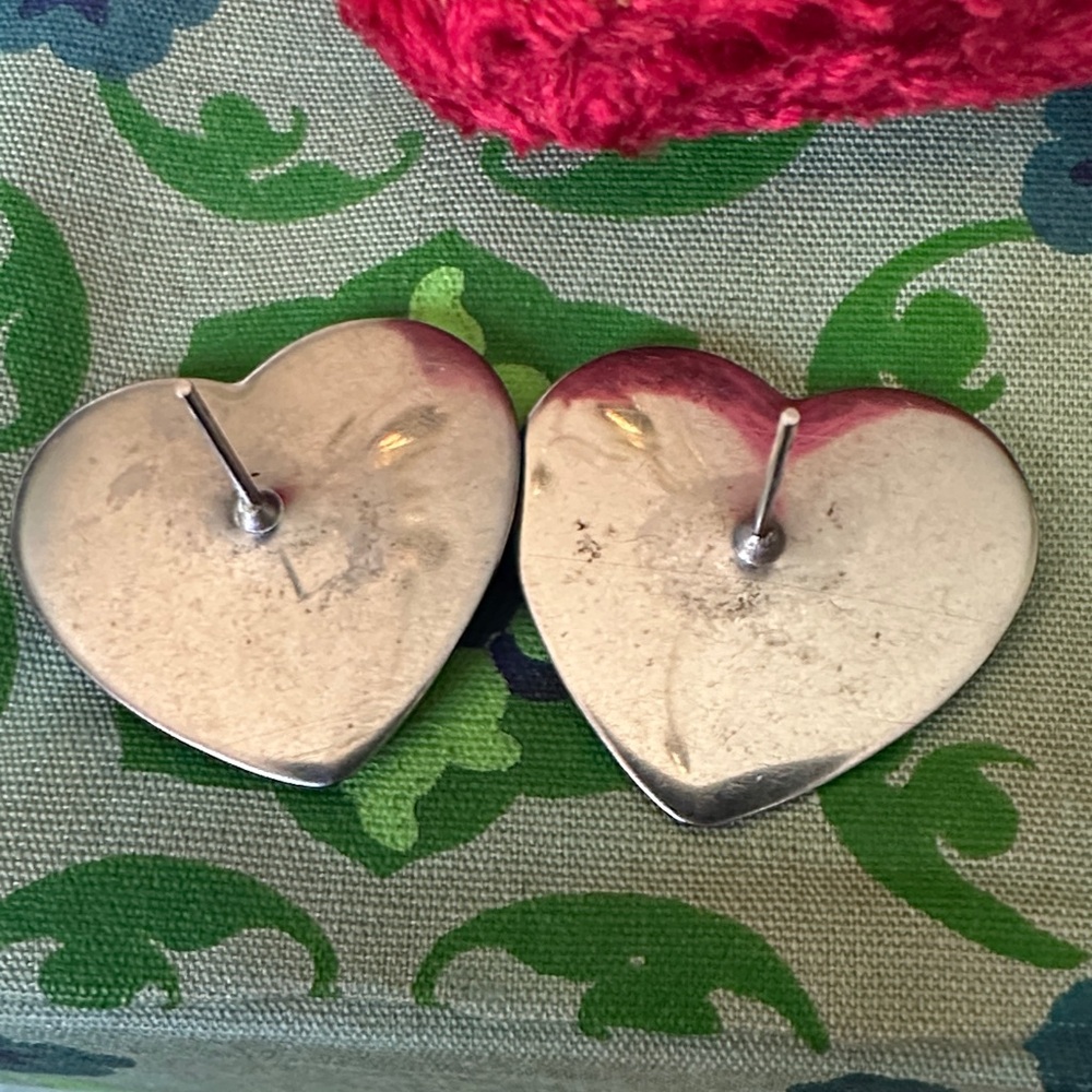1980’ Vintage Mixed Resin gold tone  & Dangle Earrings - Pink, Purple, Cream - Picture 3 of 16